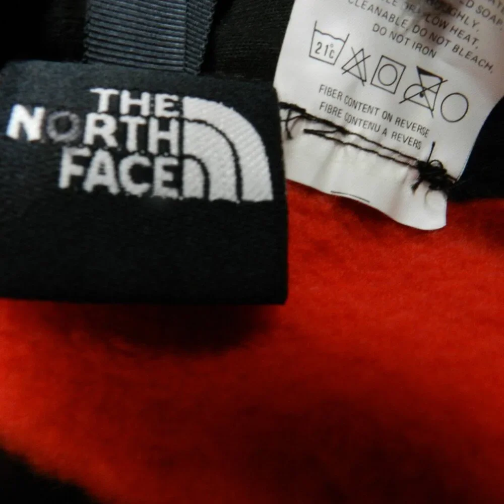 North Face Vintage sweatshirt red 1/4 Zip Fleece Lined Size Sz Medium Md M